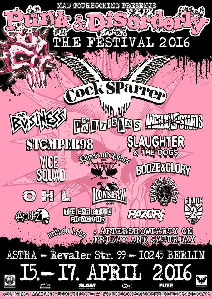 Punk & Disorderly Festival 2016 - Line-Up