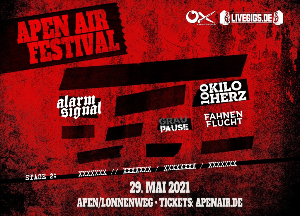 Bisheriges Line-Up für das Apen Air Festival 2021