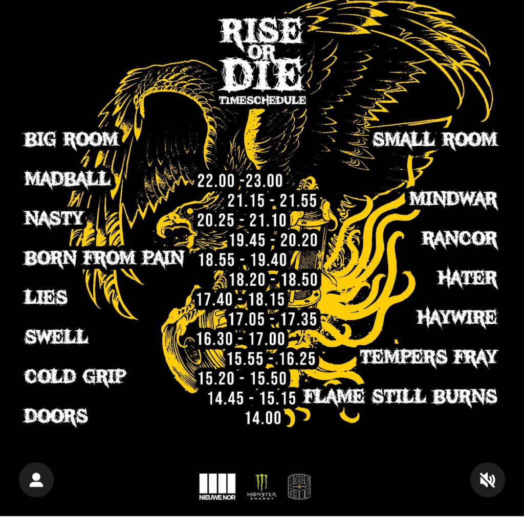 Rise Or Die Festival 2024 Timetable